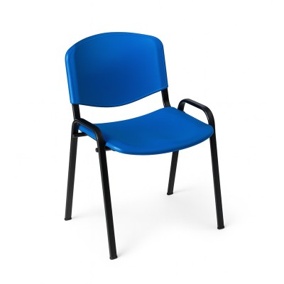 Silla para aulas 43 con asiento y respaldo en PVC color azul