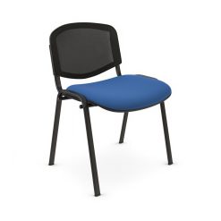 Silla colectividad ISO-Net con respaldo de malla y asiento tapizado