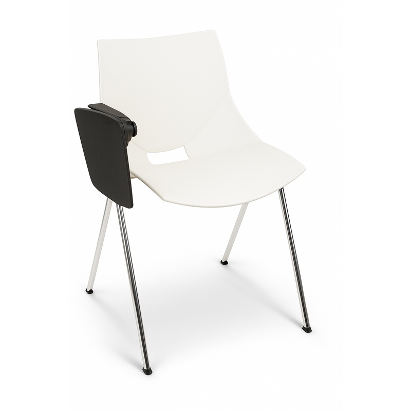 Silla con pala para aulas Shell P apilable moderna estructura cromada