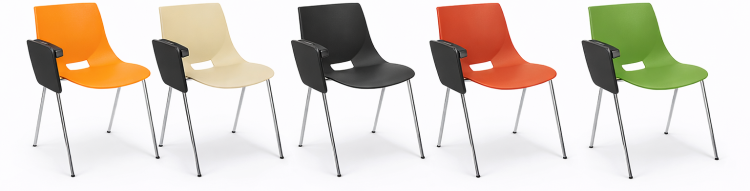 Silla con pala para aulas Shell