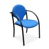 Silla para conferencia 50 tapizada con brazos color azul