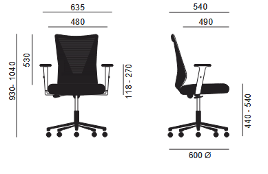 Medidas silla de oficina Tirana