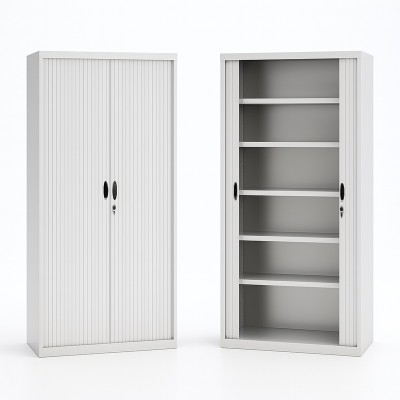 Armario metálico con puertas de persiana para oficina modelo NG