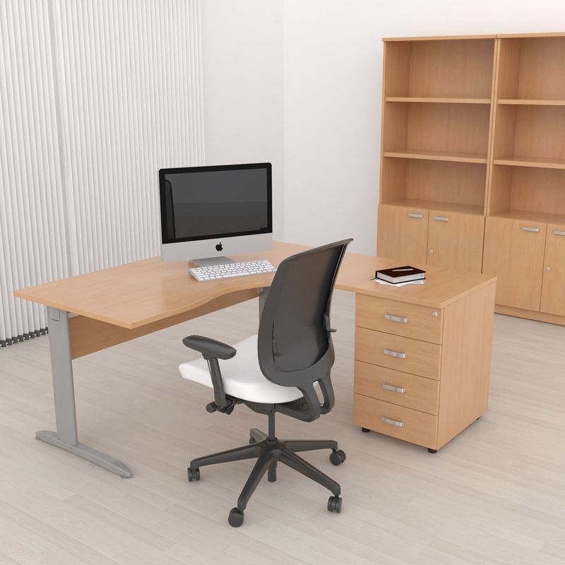 Mesa para oficina con forma. Mobiliario para Oficinas y Aulas. Aulamobel