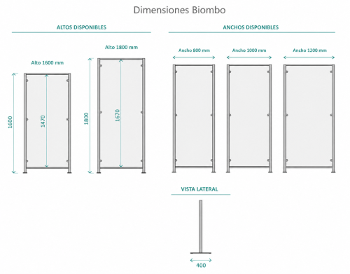 Medidas biombos para Oficina