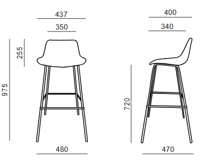Taburete para oficina Kansas