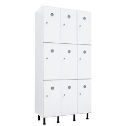 Taquilla de plástico para vestuarios y colegios.