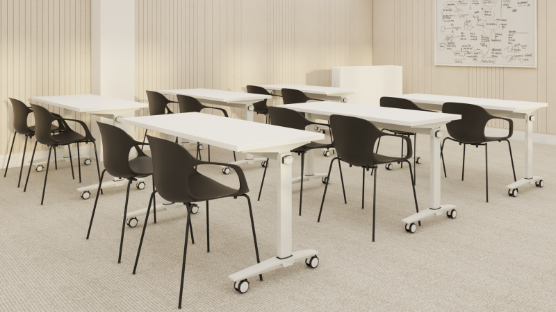 Mesa abatible para aulas