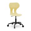 Silla escolar Lia Big Lift de Mirplay en amarillo claro, giratoria con ruedas