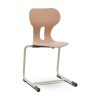 Silla escolar Lia Cantilever de Mirplay en terracota claro, con estructura de patín