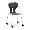 Silla escolar Lia Castors de Mirplay en negro grafito, con ruedas y estructura gris