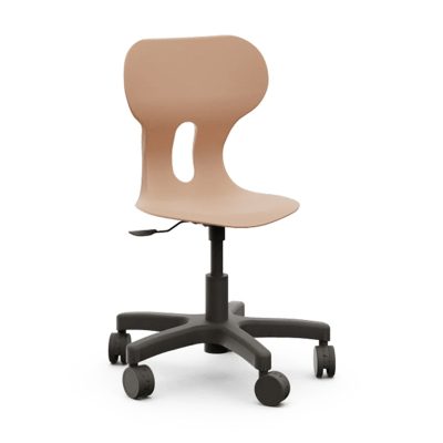 Silla escolar Lia Mini Lift de Mirplay en terracota claro, giratoria con ruedas