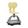 Silla escolar Lia Store de Mirplay en amarillo claro, con bandeja inferior y ruedas