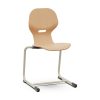 Silla escolar Lia Wood Cantilever de Mirplay en madera natural, con estructura de patín