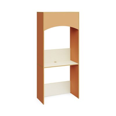 Cubículo de estudio KROK Mirplay en Light Terracotta con escritorio Maple White