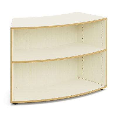 Armario escolar curvado MARIE New Maple White con dos espacios abiertos