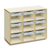 Armario MERIT New Maple White con nueve cubetas pequeñas Light Blue