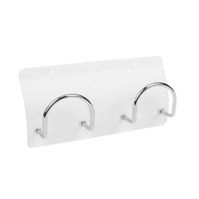 Perchero de pared SIE 614, 2 colgadores de varilla cromada