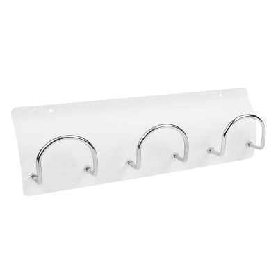 Perchero de pared SIE 615, 3 colgadores de varilla cromada