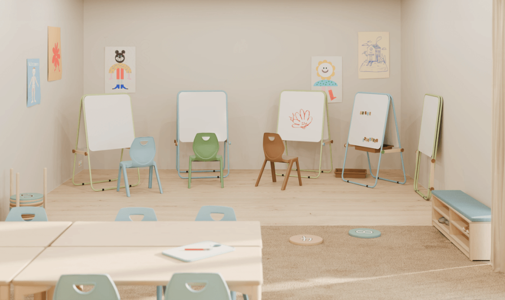 Aula infantil Mirplay para actividades creativas