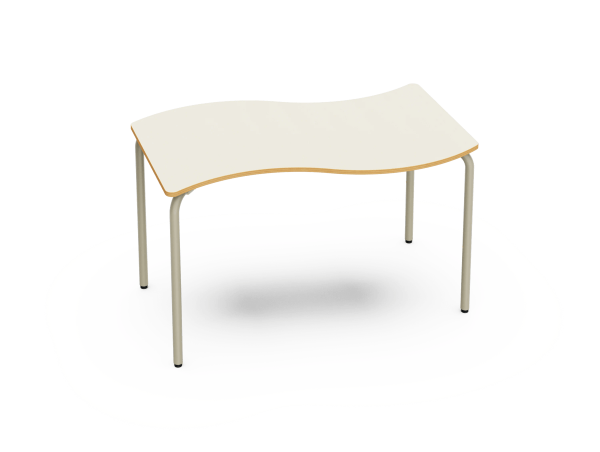 Mesa escolar Wave de Mirplay en una composición colaborativa