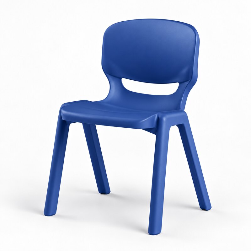 Silla escolar ERGOS ONE de Nautilus en color azul intenso, vista de tres cuartos