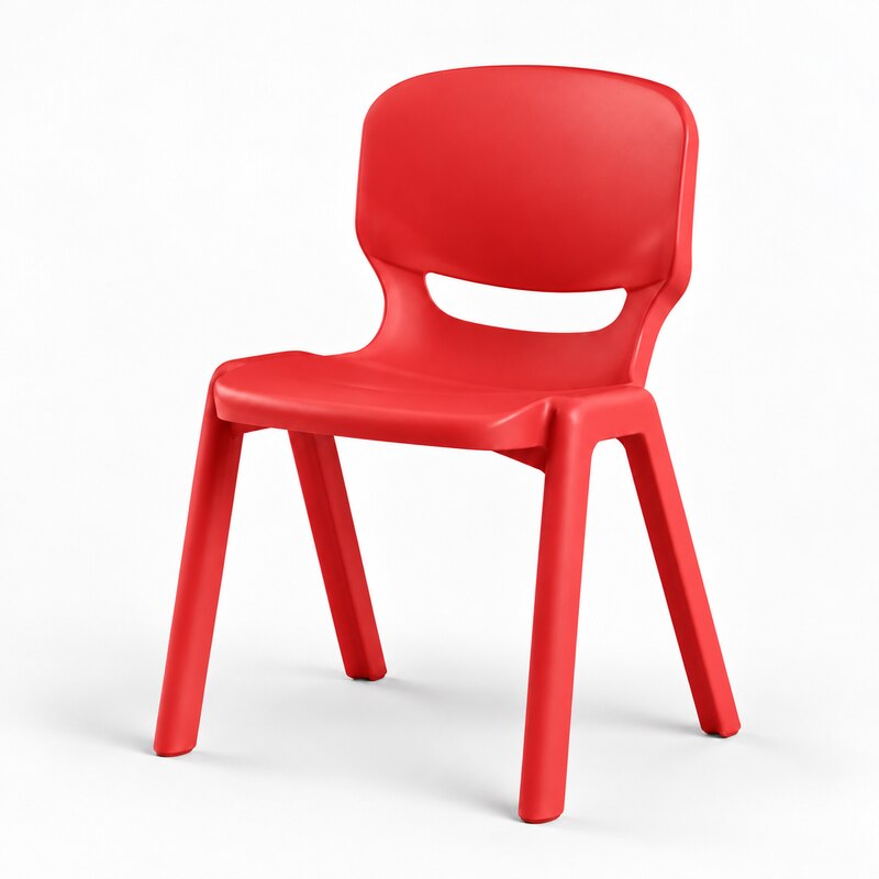 Silla escolar ERGOS ONE de Nautilus en color rojo, vista de tres cuartos